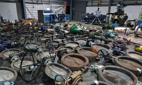 overhaul butterfly valve โรงงานน้ำตาล